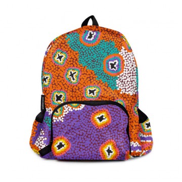 Aboriginal Art | Fold up Backpack | Ruth Stewart